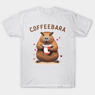 Capybara Coffee Lover Coffeebara Funny Capibara T-Shirt